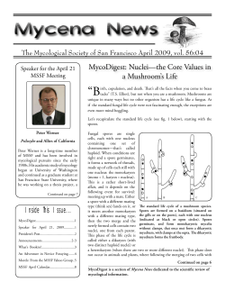 April, 2009 - Mycological Society of San Francisco