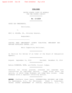 PUBLISHED UNITED STATES COURT OF APPEALS FOR THE