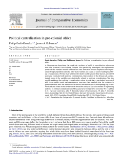 Political centralization in pre-colonial Africa