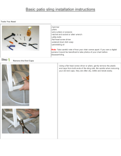 Basic patio sling installation instructions