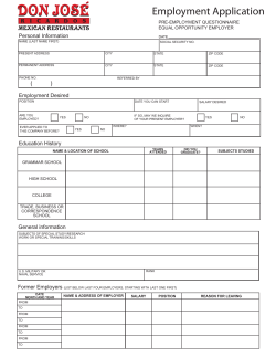 Employment Application