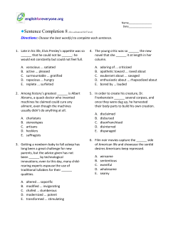 Sentence Completion 8 - English for Everyone