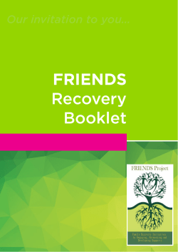 FRIENDS Recovery Booklet