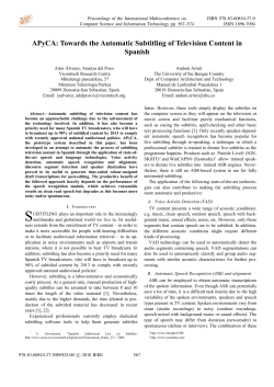 APyCA: Towards the Automatic Subtitling of