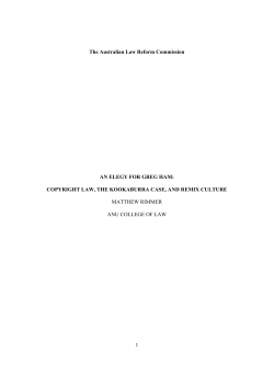 an elegy for greg ham: copyright law