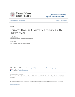 Coulomb Holes and Correlation Potentials in the Helium Atom
