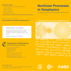 Journal flyer - Nonlinear Processes in Geophysics