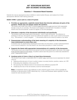 ap european history 2007 scoring guidelines - AP Central