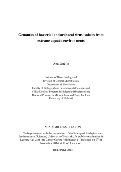 Genomics of bacterial and archaeal virus isolates from extreme