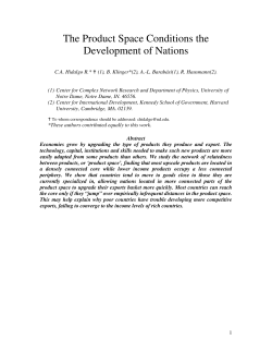 The Product Space Conditions the Development of Nations