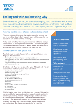 Feeling sad without knowing why