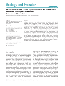 Mixed asexual and sexual reproduction in the IndoPacific reef coral