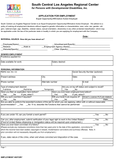applications - South Central Los Angeles Regional Center