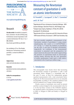Measuring the Newtonian constant of gravitationGwith an atomic