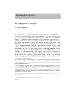 An Epilogue on an Epilogue