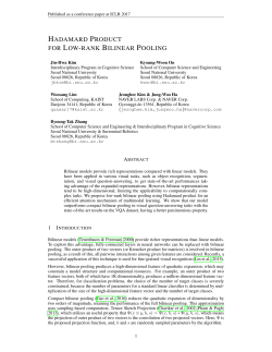 hadamard product for low-rank bilinear pooling