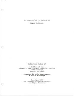Aspen, Colorado Scrapbook (Mss.00019)