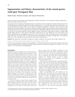 Segmentation and fishery characteristics of the mixed