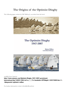 The Origins of the Optimist Dinghy