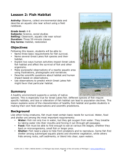 Lesson 2: Fish Habitat - Pennsylvania Sea Grant