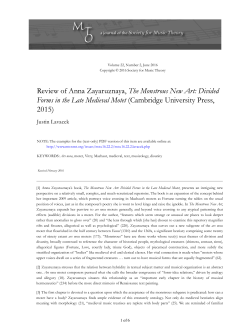 Divided Forms in the Late Medieval Motet