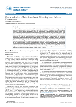 Characterization of Petroleum Crude Oils using Laser Induced