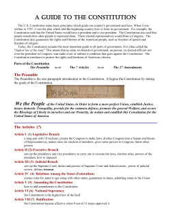 A Guide to the Constitution
