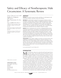Safety and Efficacy of Nontherapeutic Male Circumcision: A