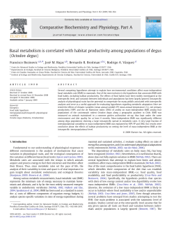 Basal metabolism is correlated with habitat productivity among