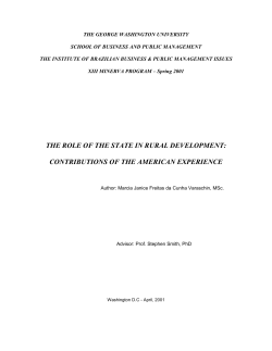 the role of the state in rural development: contributions of the