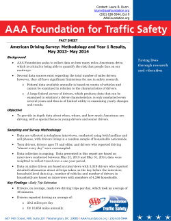 American Driving Survey: Methodology and Year 1 Results, May