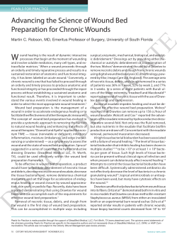 advancing the science of wound bed preparation for chronic wounds