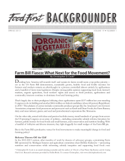 Farm Bill Fiasco: What Next for the Food Movement?