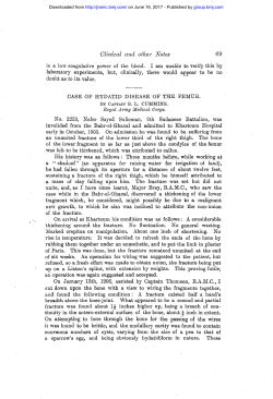 Olinical and othe)` Notes - Journal of the Royal Army Medical Corps
