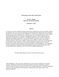Measuring growth with vertical scales