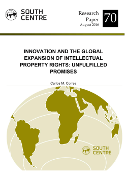 Innovation and the Global Expansion of Intellectual Property Rights