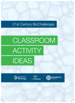 Classroom Activity Ideas - Royal Society of Biology