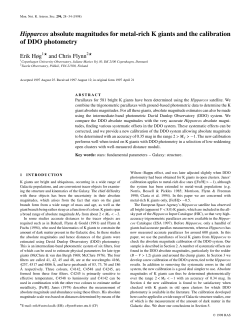 Hipparcos absolute magnitudes for metal