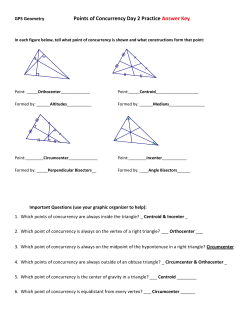 Points of Concurrency Day 2 Practice Answer Key