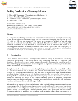 Braking Deceleration of Motorcycle Riders