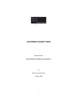 california`s budget crisis