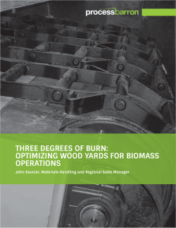 THREE DEGREES OF BURN: OPTIMIZING WOOD YARDS FOR
