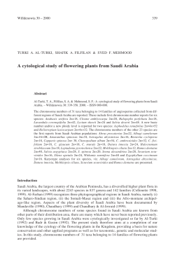 A cytological study of flowering plants from Saudi Arabia