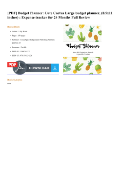 Budget Planner: Cute Cactus Large budget