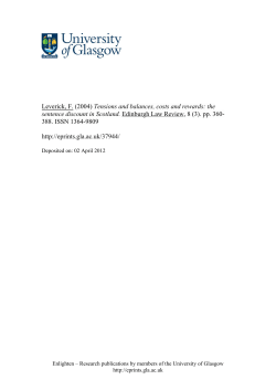 Tensions and Balances, Costs and Rewards: the Sentence Discount