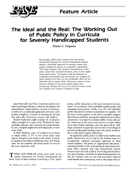 The Ideal and the Real: The Working Out of Public
