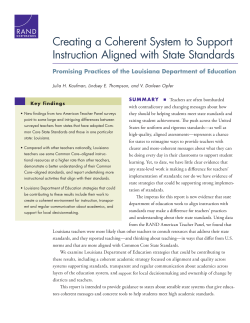 Creating a Coherent System to Support Instruction Aligned with