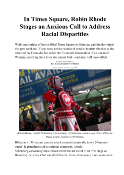 In Times Square, Robin Rhode Stages an Anxious Call