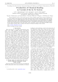 Peculiarities of Chemical Bonding in Crystals of the In Se System
