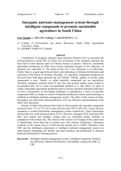 Inorganic nutrients management system through